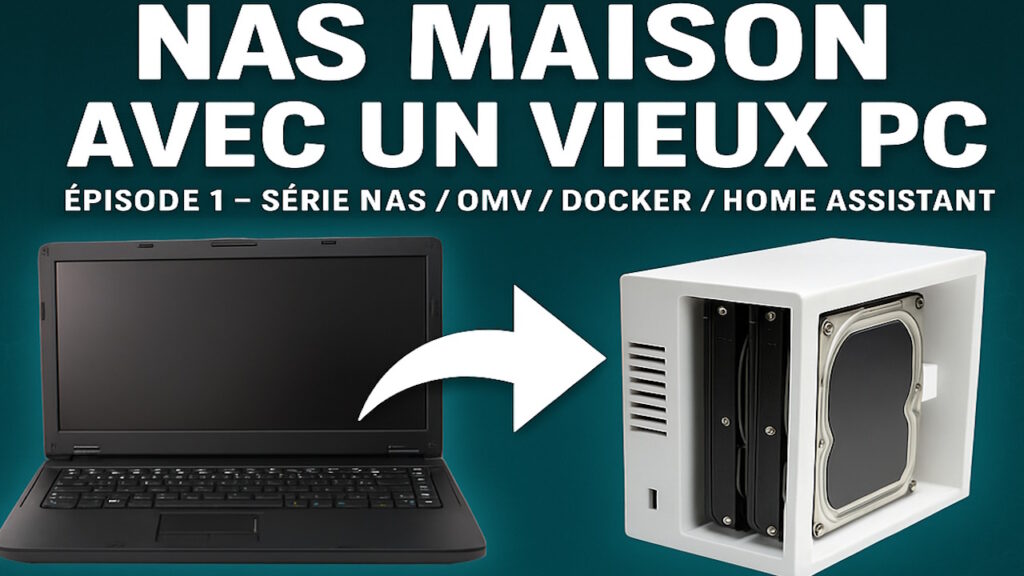 nas avec un vieux pc, on voit un vieux PC qui devient un NAS